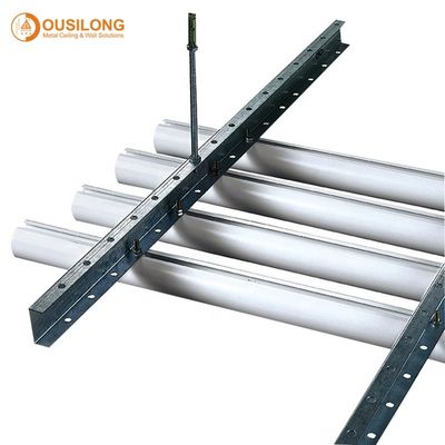 El diámetro linear del metal 50/60/70 milímetro sacó techo redondo del bafle del tubo del perfil de aluminio/de aluminio