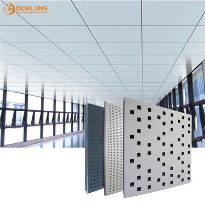El clip blanco impermeable en el techo de aluminio/de aluminio teja el panel de techo perforado del metal para la oficina