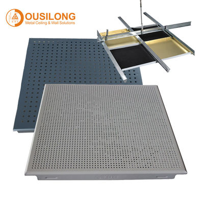 El clip blanco impermeable en el techo de aluminio/de aluminio teja el panel de techo perforado del metal para la oficina