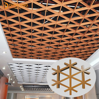 El perfil de aluminio del triángulo especial del diseño suspendió el sistema falso decorativo del techo de la rejilla del metal del techo