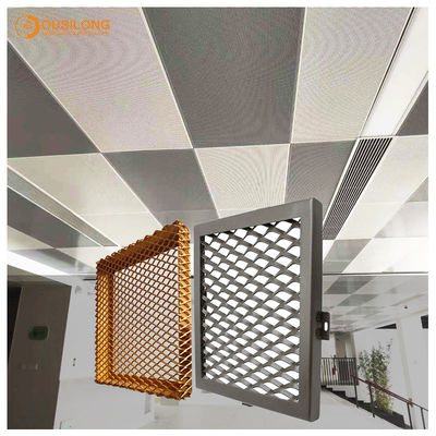 Metal Mesh Commercial Ceiling Tiles para la placa de rejilla de aluminio constructiva de la decoración