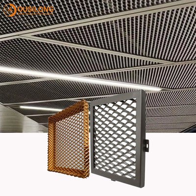 Metal ampliado interior Mesh Ceiling/el panel de aluminio suspendido de plata del alambre de hierro galvanizado