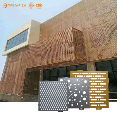 El CNC cortó el panel de pared de cortina perforó los paneles de revestimiento de aluminio de la fachada para el ornamento arquitectónico