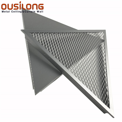 Mesh Clip Snap de aluminio/de aluminio del triángulo acústico en el techo enmarcado de Trianguler del panel de techo