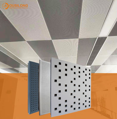 El panel de techo perforado de aluminio falso acústico del metal 600 x 600 x 0.6m m